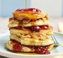 stack of pancakes with syrup