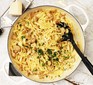 Creamy mushroom pasta in a large bowl