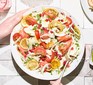 Fennel, roast lemon & tomato salad served on a plate