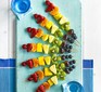 Rainbow fruit skewers