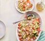 One pearl couscous salad with hot smoked trout & buttermilk dressing alongside