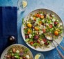 Two servings of roasted beetroot & feta salad