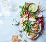 Spring sharing board served on a plate