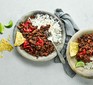 Slow cooker chilli con carne served on two plates