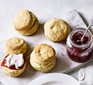 Vegan scones served with jam